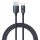 Baseus Crystal Shine gyors töltős adat kábel USB Type A - USB Type C 100W 1,2m fekete
