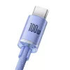 Baseus Crystal Shine USB-USB-C kábel, 100W, 2m (lila)-6932172602857 4 kép