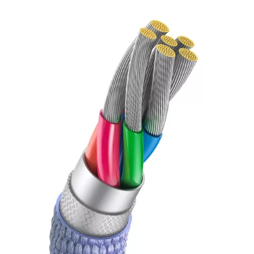 Baseus Crystal Shine USB-USB-C kábel, 100W, 2m (lila)-6932172602857 5 kép