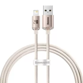 Baseus Crystal Shine USB - Lightning kábel 2,4A 20W 1,2m rózsaszín -6932172614430 1 kép