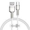 Baseus Cafule Series Metal USB - USB Type-C 66W kábel 1m fehér (CAKF-6953156209763 6 kép