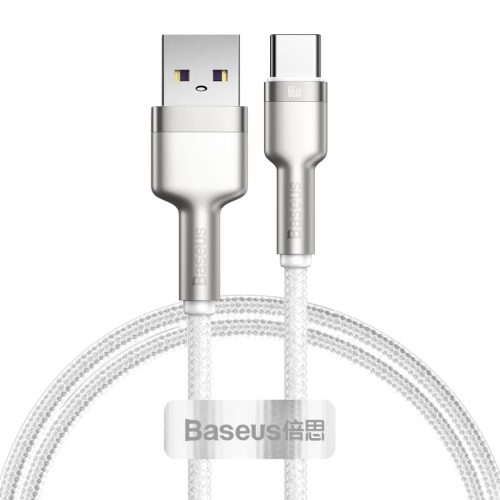 Baseus Cafule Series Metal USB - USB Type-C 66W kábel 1m fehér (CAKF-6953156209763 6 kép