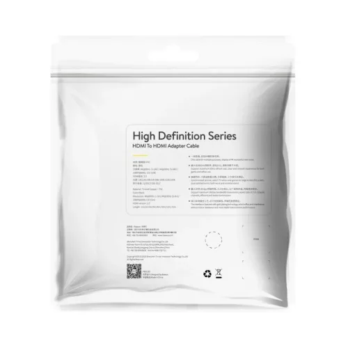 Baseus HDMI 2.0 kábel 4K 30 Hz 3D HDR 18Gbps 5m fekete (CAKGQ-D01)-6953156222540 9 kép