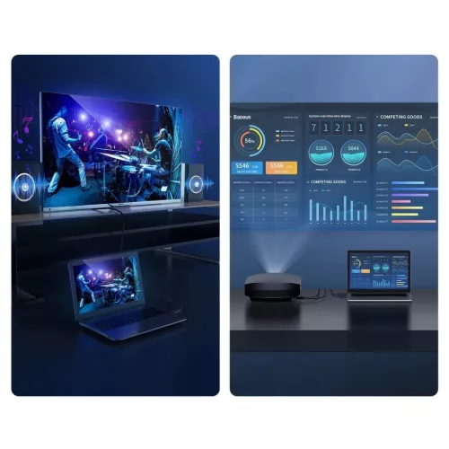 Baseus HDMI 2.0 kábel 4K 30 Hz 3D HDR 18Gbps 5m fekete (CAKGQ-D01)-6953156222540 10 kép