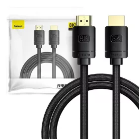   Baseus High Definition Series HDMI 2.1 kábel, 8K 60Hz, 3D, HDR, 48Gbps, 2m (fekete)