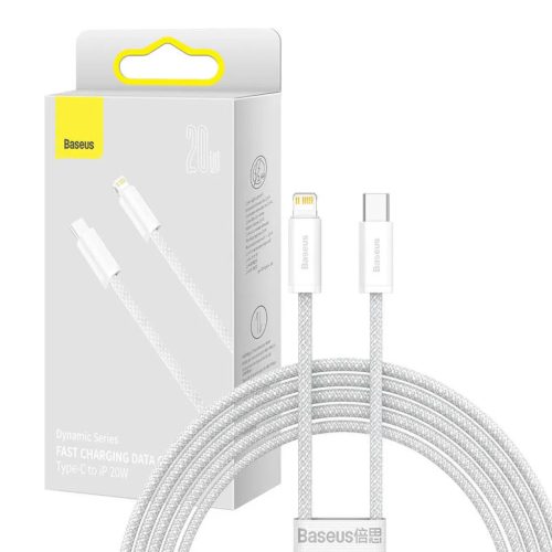 Baseus Dynamic Series USB-C-Lightning kábel, 20 W, 2 m (fehér)-6932172601935 1 kép