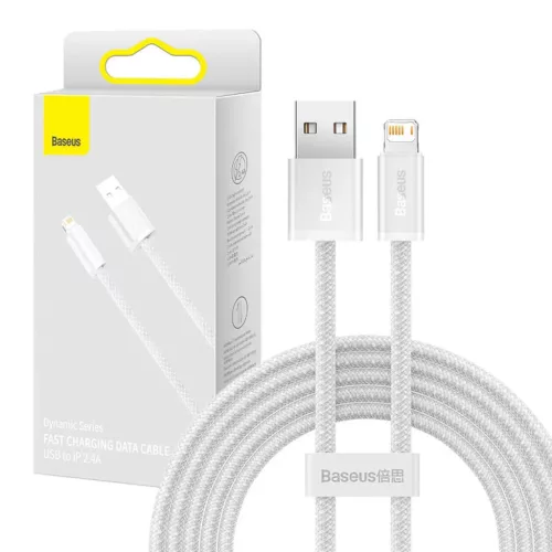 Baseus Dynamic USB-Lightning kábel, 2,4A, 2m (fehér)-6932172602062 6 kép