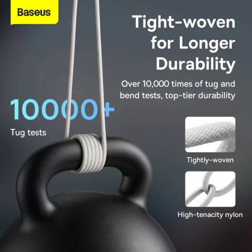 Baseus USB - USB Type C kábel 100W 5A 2m fehér (CALD000702)-6932172607463 2 kép