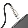 Baseus Cafule Series Metal USB - Lightning 2,4A kábel 25cm fekete (CA-6953156202238 4 kép