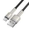 Baseus Cafule Series Metal USB - Lightning 2,4A kábel 25cm fekete (CA-6953156202238 5 kép