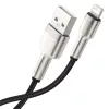 Baseus Cafule Metal nylon harisnyázott USB/ Lightning kábel 2.4A 1m -6953156202245 5 kép
