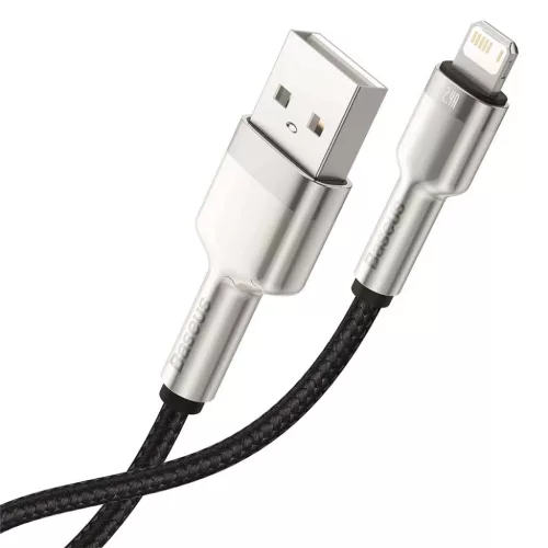 Baseus Cafule Metal nylon harisnyázott USB/ Lightning kábel 2.4A 1m -6953156202245 5 kép