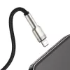 Baseus Cafule Metal nylon harisnyázott USB/ Lightning kábel 2.4A 1m -6953156202245 6 kép