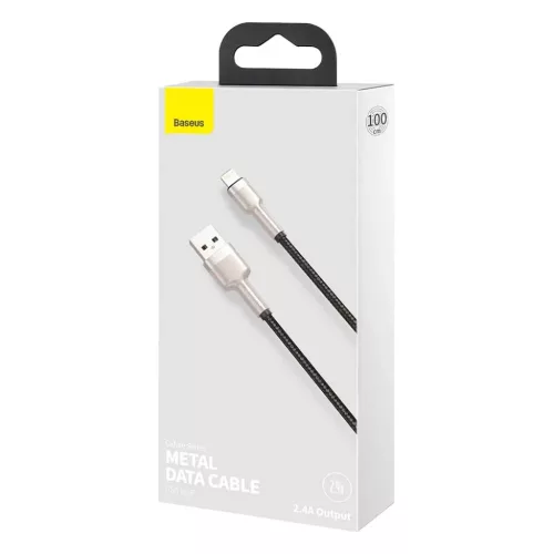 Baseus Cafule Metal nylon harisnyázott USB/ Lightning kábel 2.4A 1m -6953156202245 8 kép