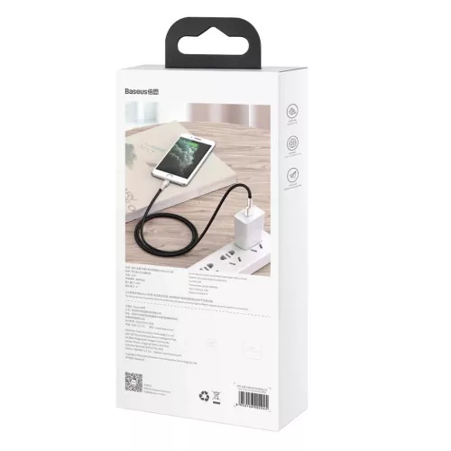 Baseus Cafule Metal nylon harisnyázott USB/ Lightning kábel 2.4A 1m -6953156202245 9 kép