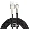 Baseus Cafule Metal nylon harisnyázott USB/ Lightning kábel 2.4A 2m -6953156202283 1 kép