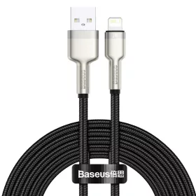 Baseus Cafule Metal nylon harisnyázott USB/ Lightning kábel 2.4A 2m -6953156202283 1 kép