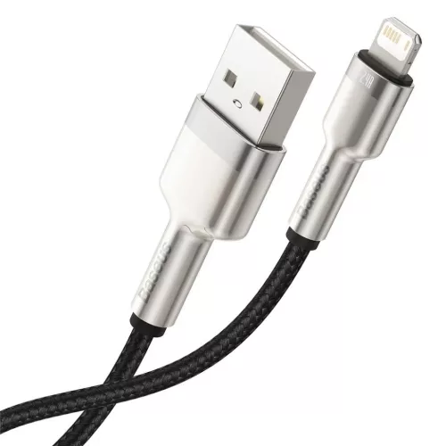 Baseus Cafule Metal nylon harisnyázott USB/ Lightning kábel 2.4A 2m -6953156202283 2 kép