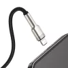 Baseus Cafule Metal nylon harisnyázott USB/ Lightning kábel 2.4A 2m -6953156202283 3 kép