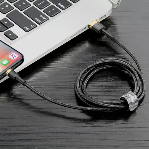 Baseus Cafule Nylon harisnyázott USB/Lightning kábel QC3.0 2.4A 1m f-6953156274990 7 kép