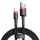 Baseus Cafule Nylon harisnyázott USB / Lightning QC3.0 1.5A kábel 2 m fekete-piros