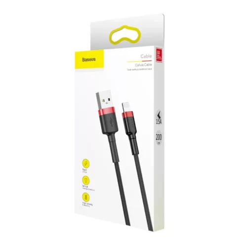 Baseus Cafule Nylon harisnyázott USB / Lightning QC3.0 1.5A kábel 2 -6953156275027 3 kép