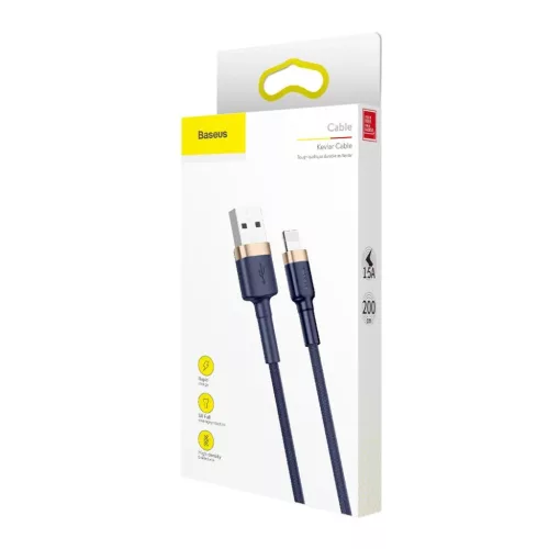 Baseus Cafule Nylon harisnyázott USB/Lightning kábel QC3.0 1.5A 2m K-6953156290761 9 kép