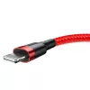 Baseus Cafule Nylon harisnyázott USB/Lightning kábel 2A 3m piros (CA-6953156296299 3 kép