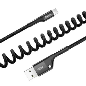 Baseus Fish Eye spring USB-A / Lightning 2A cable 1m - black-6953156277397 2 kép