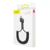 Baseus Fish Eye spring USB-A / Lightning 2A cable 1m - black-6953156277397 3 kép