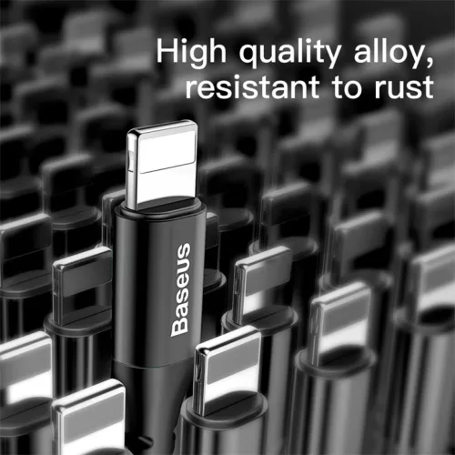 Baseus Fish Eye spring USB-A / Lightning 2A cable 1m - black-6953156277397 5 kép