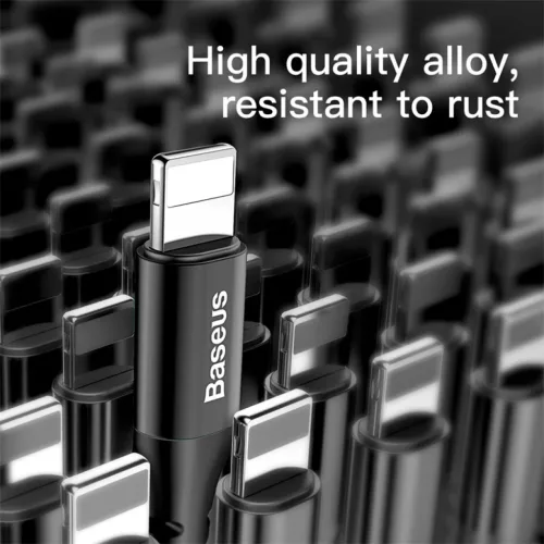 Baseus Fish Eye spring USB-A / Lightning 2A cable 1m - black-6953156277397 7 kép