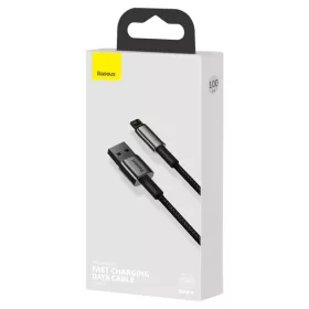 Baseus Tungsten USB - Lightning kábel 2.4A 1m fekete (CALWJ-01)-6953156204959 2 kép