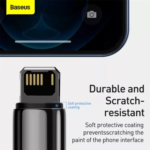 Baseus Tungsten USB - Lightning kábel 2.4A 1m fekete (CALWJ-01)-6953156204959 8 kép