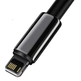 Baseus Tungsten USB - Lightning kábel 2.4A 2m fekete (CALWJ-A01)-6953156204966 2 kép