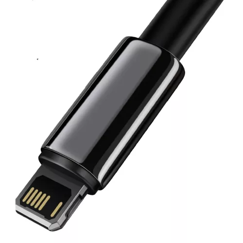 Baseus Tungsten USB - Lightning kábel 2.4A 2m fekete (CALWJ-A01)-6953156204966 2 kép