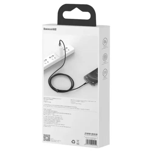 Baseus Tungsten USB - Lightning kábel 2.4A 2m fekete (CALWJ-A01)-6953156204966 9 kép