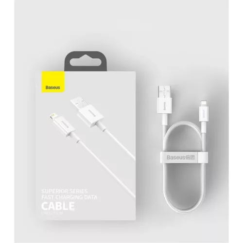 Baseus Superior USB - Lightning gyorstöltő adatkábel 2,4A 1 m feket-6953156205406 5 kép