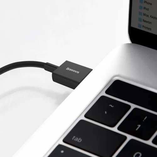 Baseus Superior USB - Lightning gyorstöltő adatkábel 2,4A 1 m feket-6953156205406 6 kép