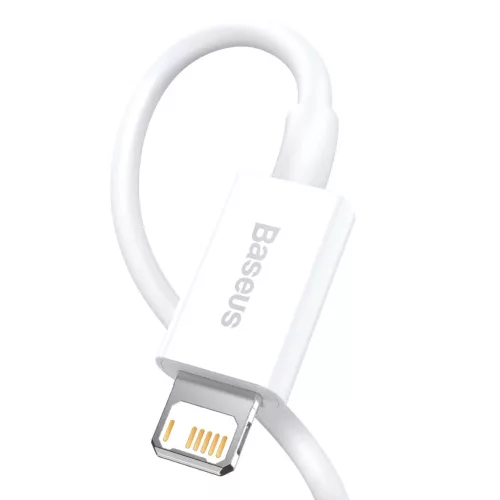 Baseus Superior USB - Lightning kábel 2,4A 1 m fehér-6953156205413 3 kép
