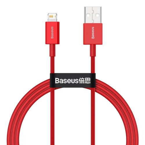 Baseus Superior USB - Lightning kábel 2.4A 1m piros (CALYS-A09)-6953156205437 1 kép