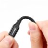 Baseus Yiven Nylon harisnyázott USB/ Lightning kábel 2A 1.2m fekete -6953156253001 2 kép