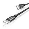 Baseus Yiven Nylon harisnyázott USB/ Lightning kábel 2A 1.2m fekete -6953156253001 6 kép