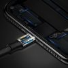 Baseus Yiven Nylon harisnyázott USB/ Lightning kábel 2A 1.2m fekete -6953156253001 7 kép