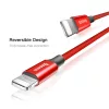 Baseus Yiven Nylon harisnyázott USB/ Lightning kábel 2A 1.8m piros (-6953156249080 6 kép