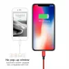 Baseus Yiven Nylon harisnyázott USB/ Lightning kábel 2A 1.8m piros (-6953156249080 7 kép