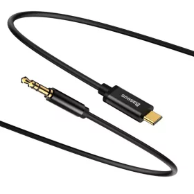 Baseus Yiven USB-C - 3.5 mm-es mini jack audio kábel, 1.2 m (fekete)-6953156262553 2 kép