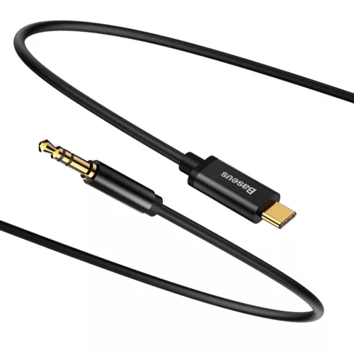 Baseus Yiven USB-C - 3.5 mm-es mini jack audio kábel, 1.2 m (fekete)-6953156262553 2 kép