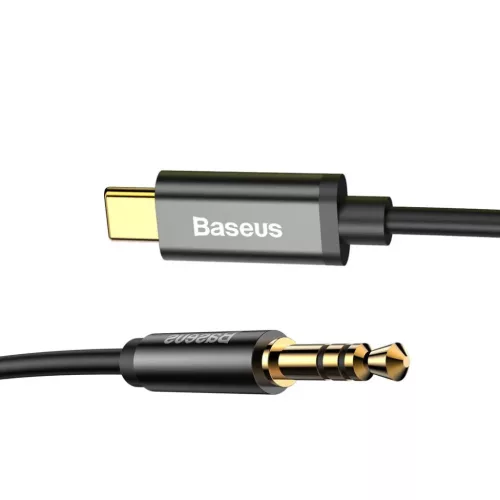 Baseus Yiven USB-C - 3.5 mm-es mini jack audio kábel, 1.2 m (fekete)-6953156262553 3 kép