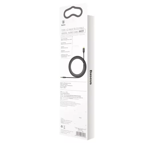 Baseus Yiven USB-C - 3.5 mm-es mini jack audio kábel, 1.2 m (fekete)-6953156262553 7 kép